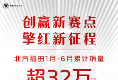 北汽福田累計銷量超32萬輛！新能源同比激增150.96%，行業(yè)第一！